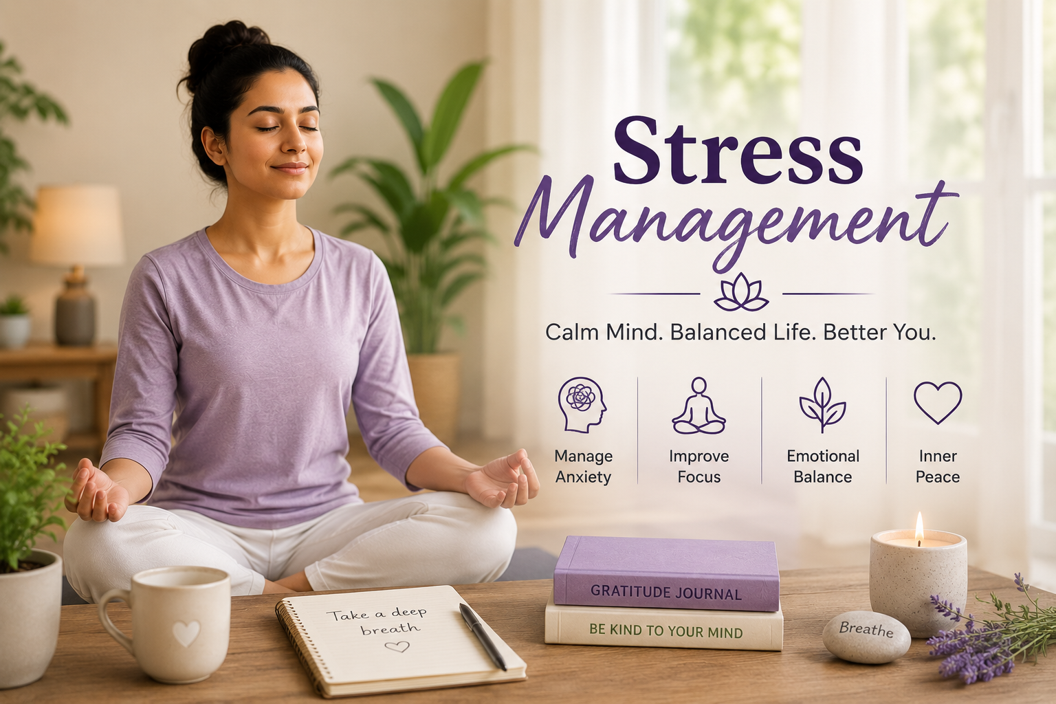 Breathwork practice for stress and anxiety